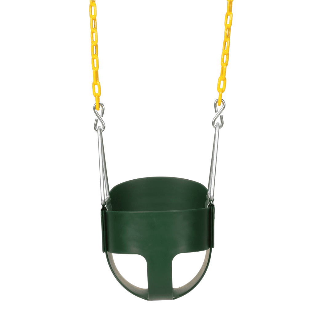 Eastern Jungle Gym Heavy-Duty High Back Half Bucket Toddler Swing Seat with Coat