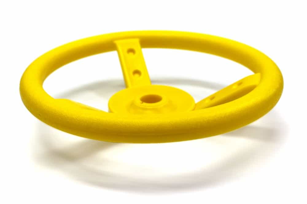 Yellow Plastic Steering Wheel